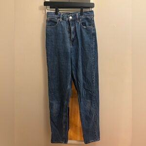 GAP High Rise Baggy Jeans Dark Blue 26 Tall